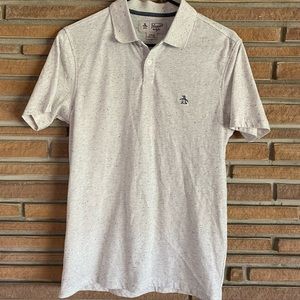Penguin men’s light gray polo shirt size small